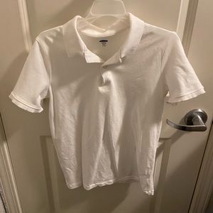 White collar button down polo shirt from old navy